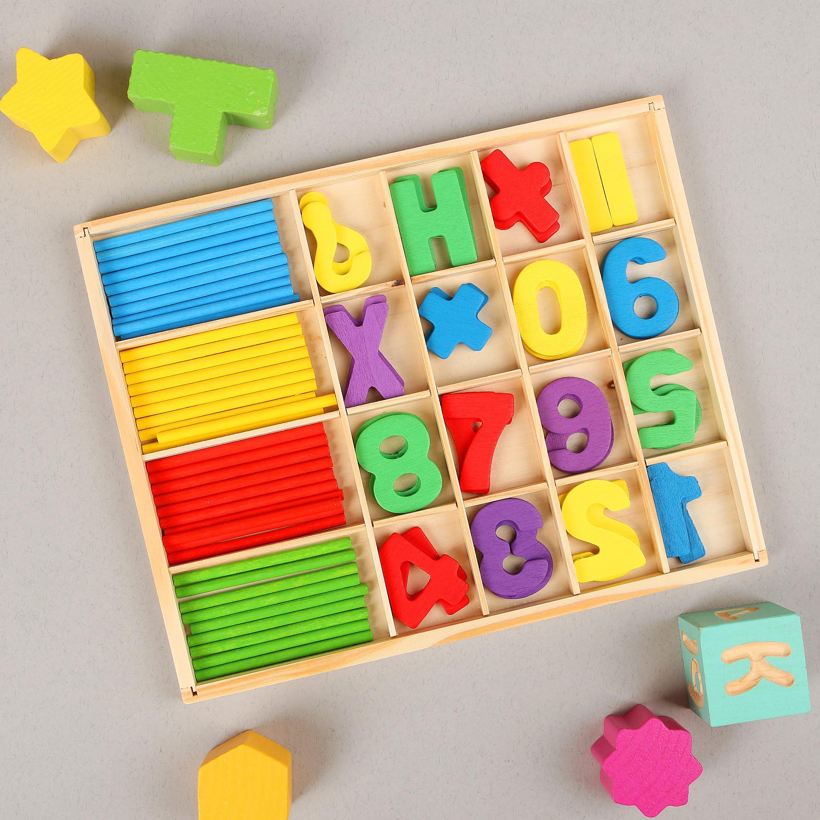 Настольная игра Лесная мастерская Палочки цифры и знаки - фото 1