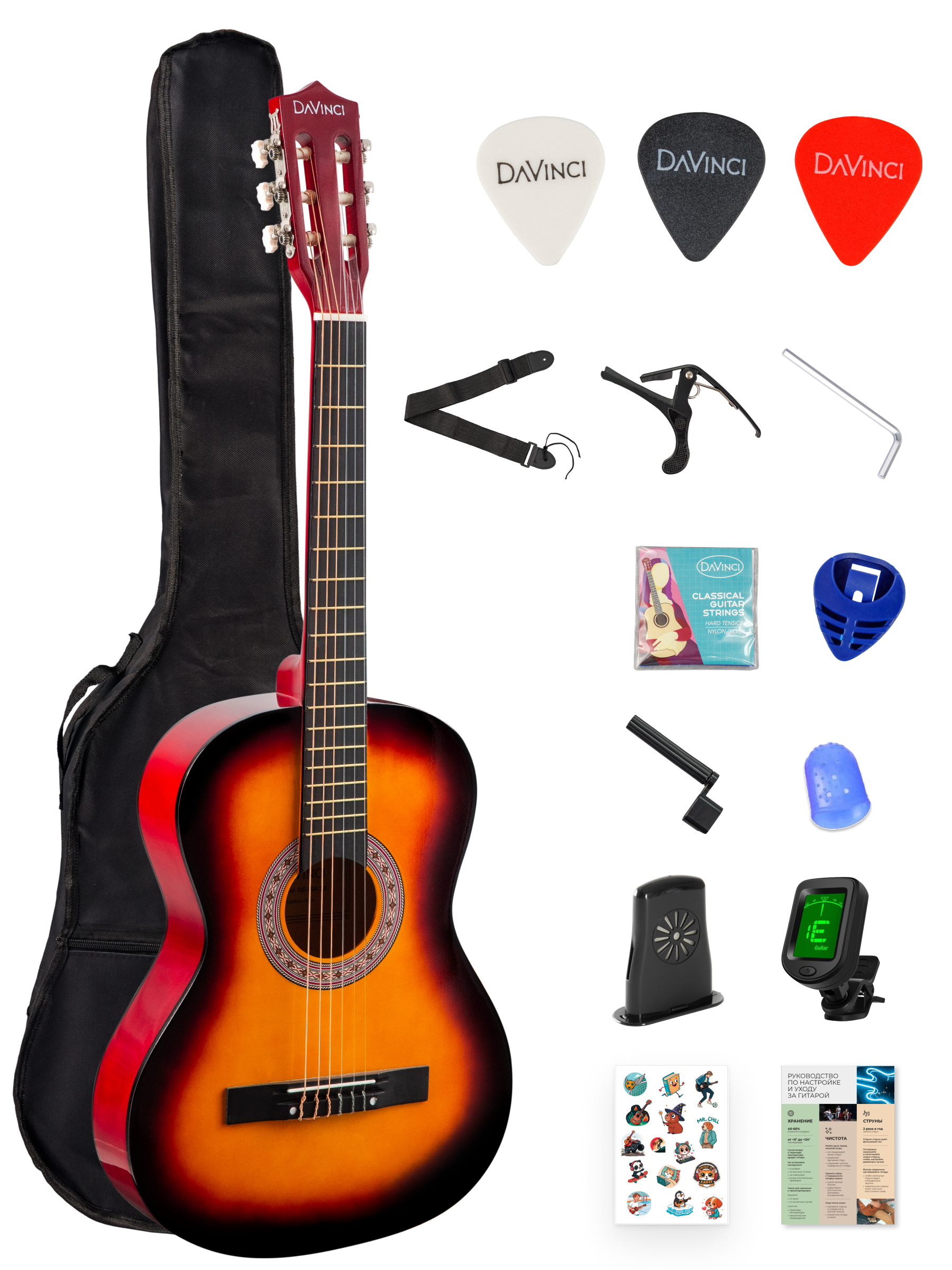 Игрушка музыкальная DaVinci DC-50A 14 SB PACK гитара - фото 10
