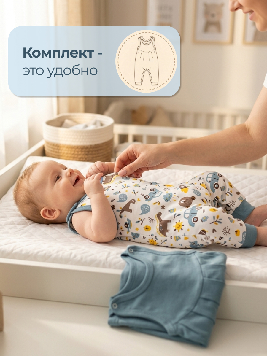 Полукомбинезон 2 шт Эскимо 23-3178 - фото 3