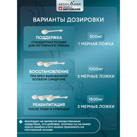 Морской Коллаген 2 типа AKSOLAGEN защита суставов и связок без добавок