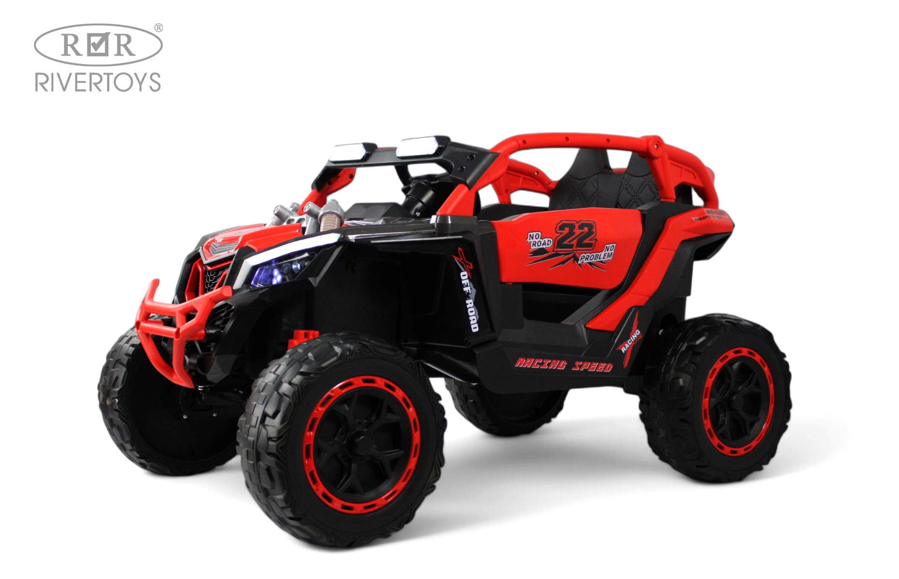 Электромобиль RIVERTOYS K707AM-A-RED С пультом ДУ - фото 1