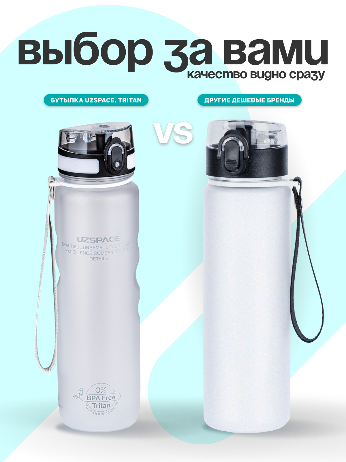 Бутылка UZSPACE 1000 мл - фото 6