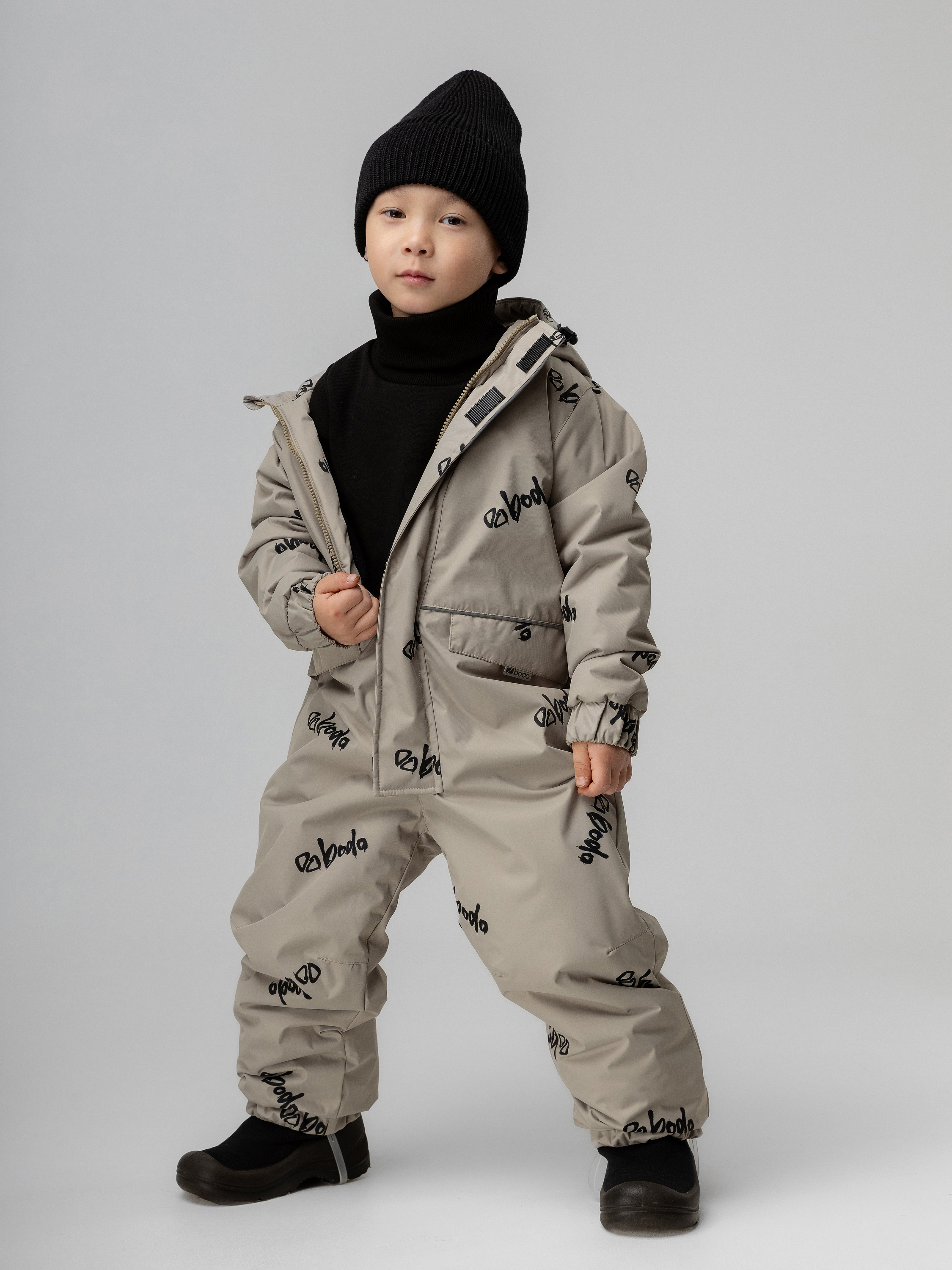 Комбинезон Bodo 35-9MU_бежевый (черный) - фото 2