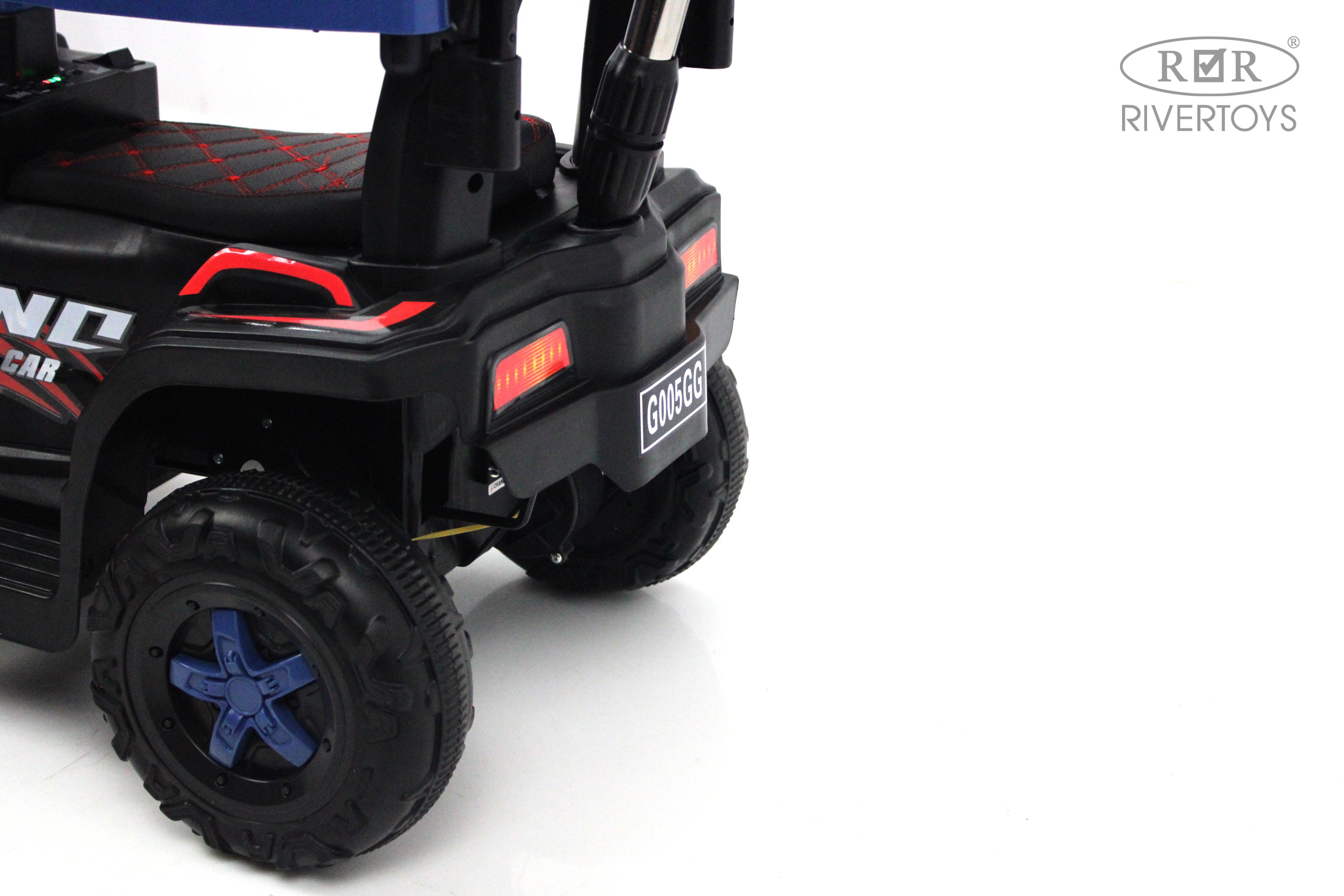 Электромобиль RIVERTOYS G005GG-BLUE С пультом ДУ - фото 9