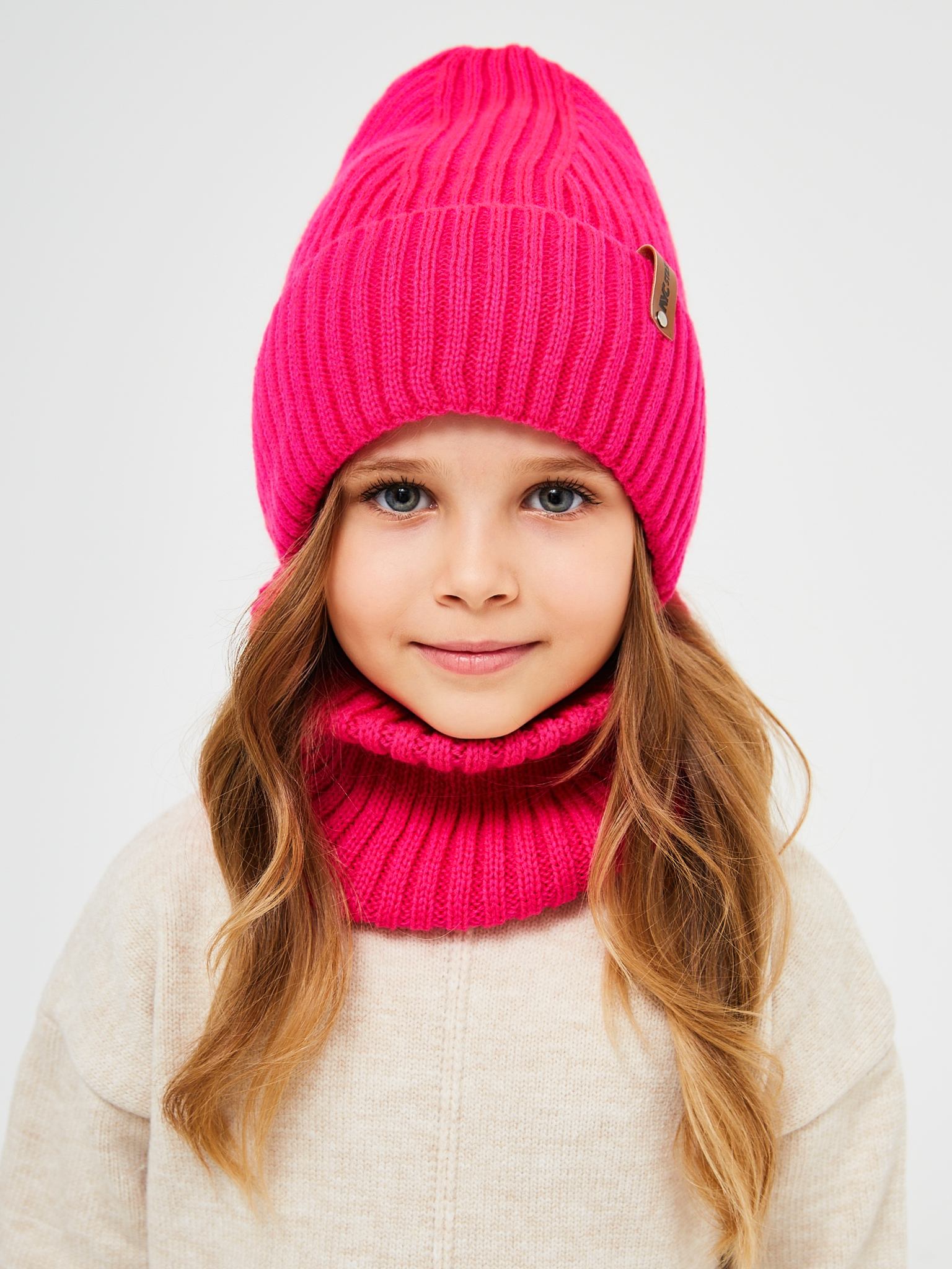 Шапка и снуд NYCkids NYC-H-53-poloski-raspG - фото 12