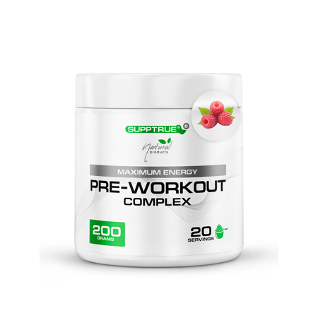 Предтренировочный комплекс 200 г. SUPPTRUE малина 200 gramms, 20 servings