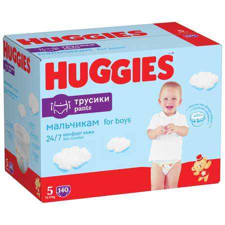 Трусики Huggies Ultra Comfort для мальчиков 5 (12-17 кг) 140 шт.