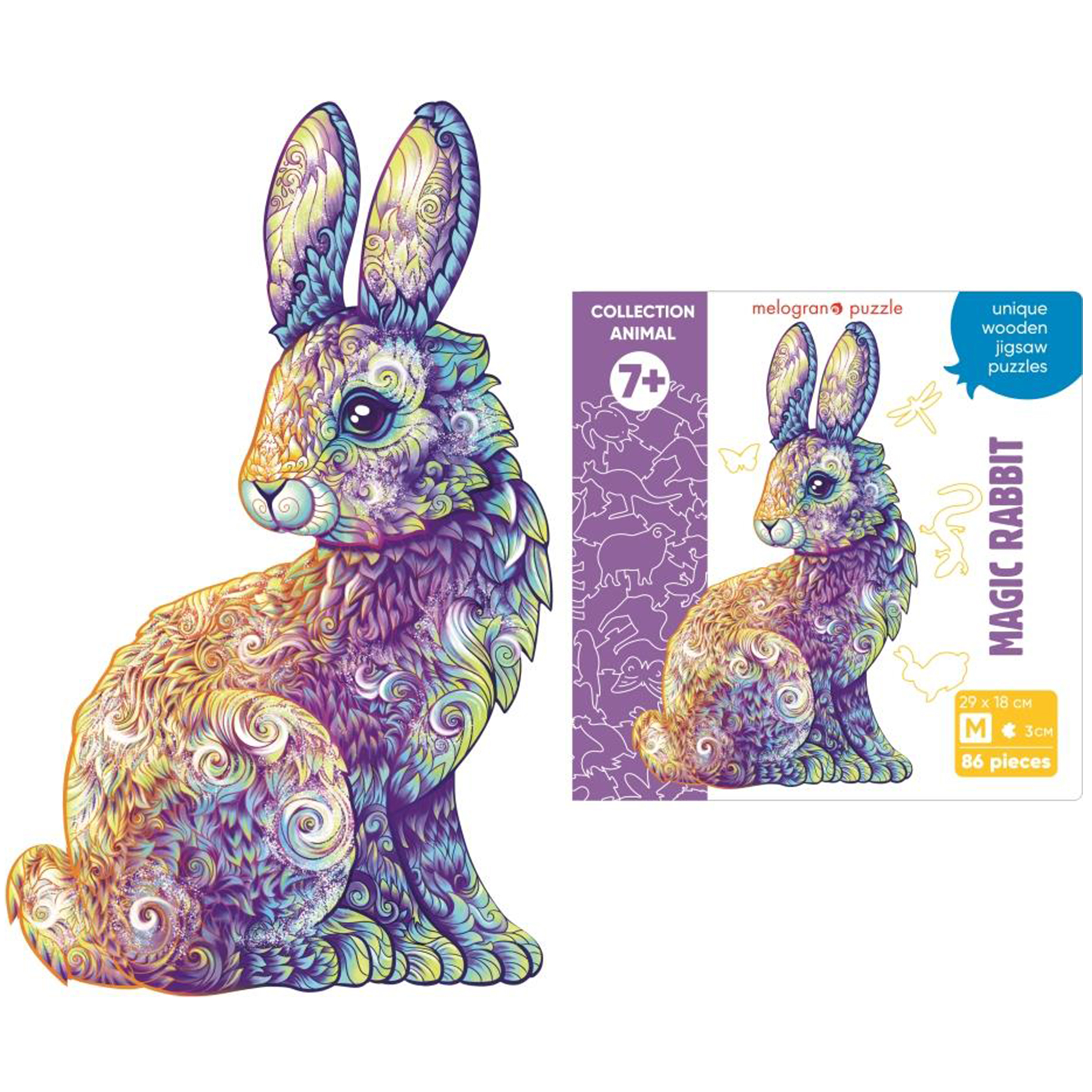 Пазл 1TOY Волшебный кролик деревянный - фото 9