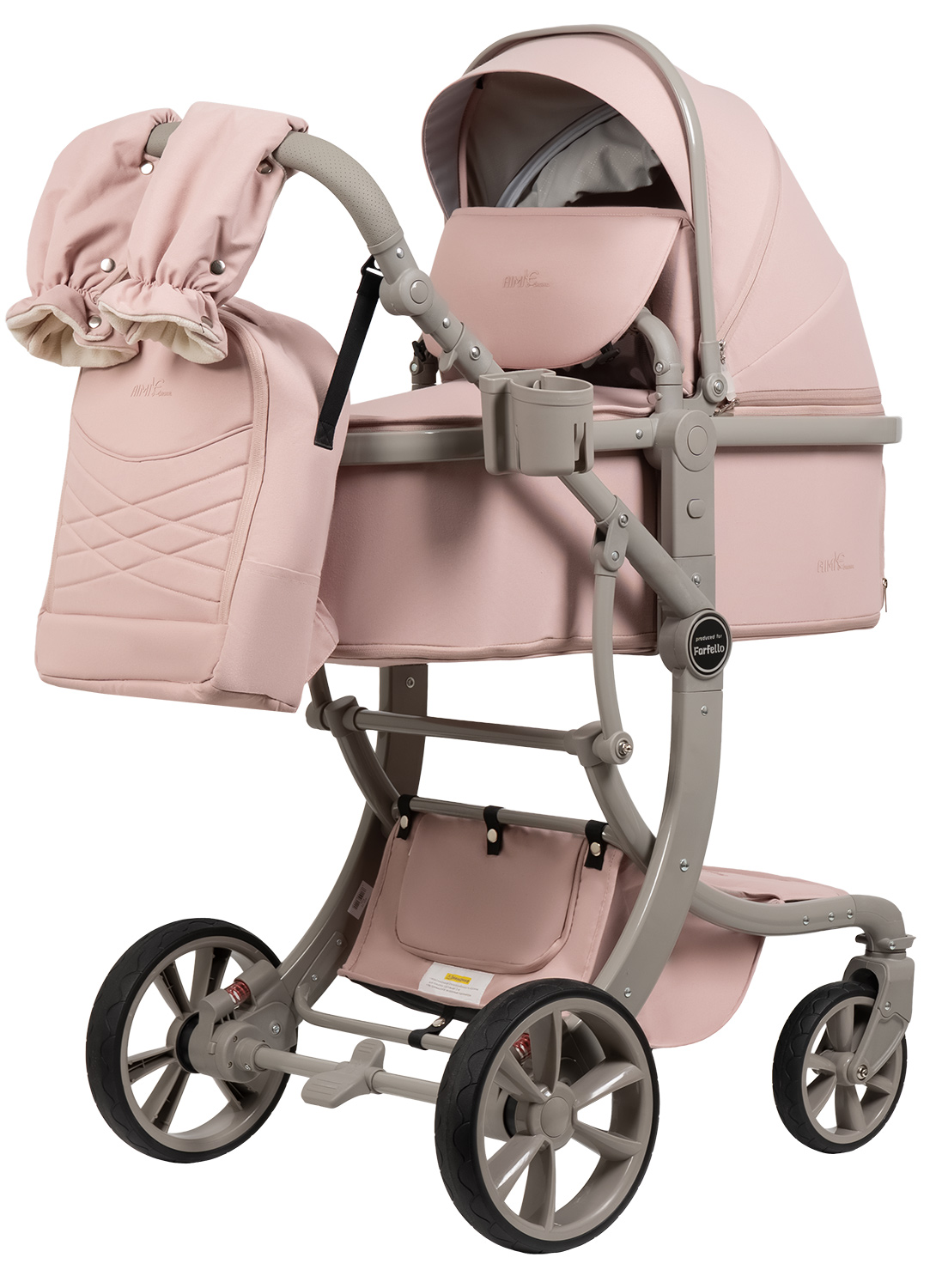 Коляска трансформер Aimile Авантюрист / Adventurer розовый - фото 1
