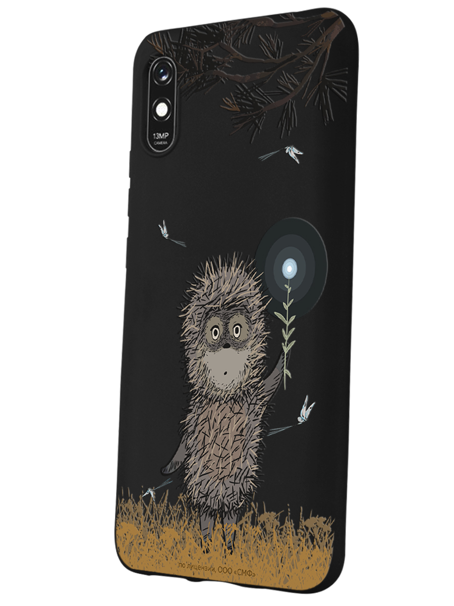 Силиконовый чехол Mcover для смартфона Xiaomi Redmi 9A Союзмультфильм Ежик в тумане и фонарик - фото 1