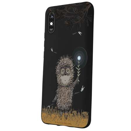 Силиконовый чехол Mcover для смартфона Xiaomi Redmi 9A Союзмультфильм Ежик в тумане и фонарик