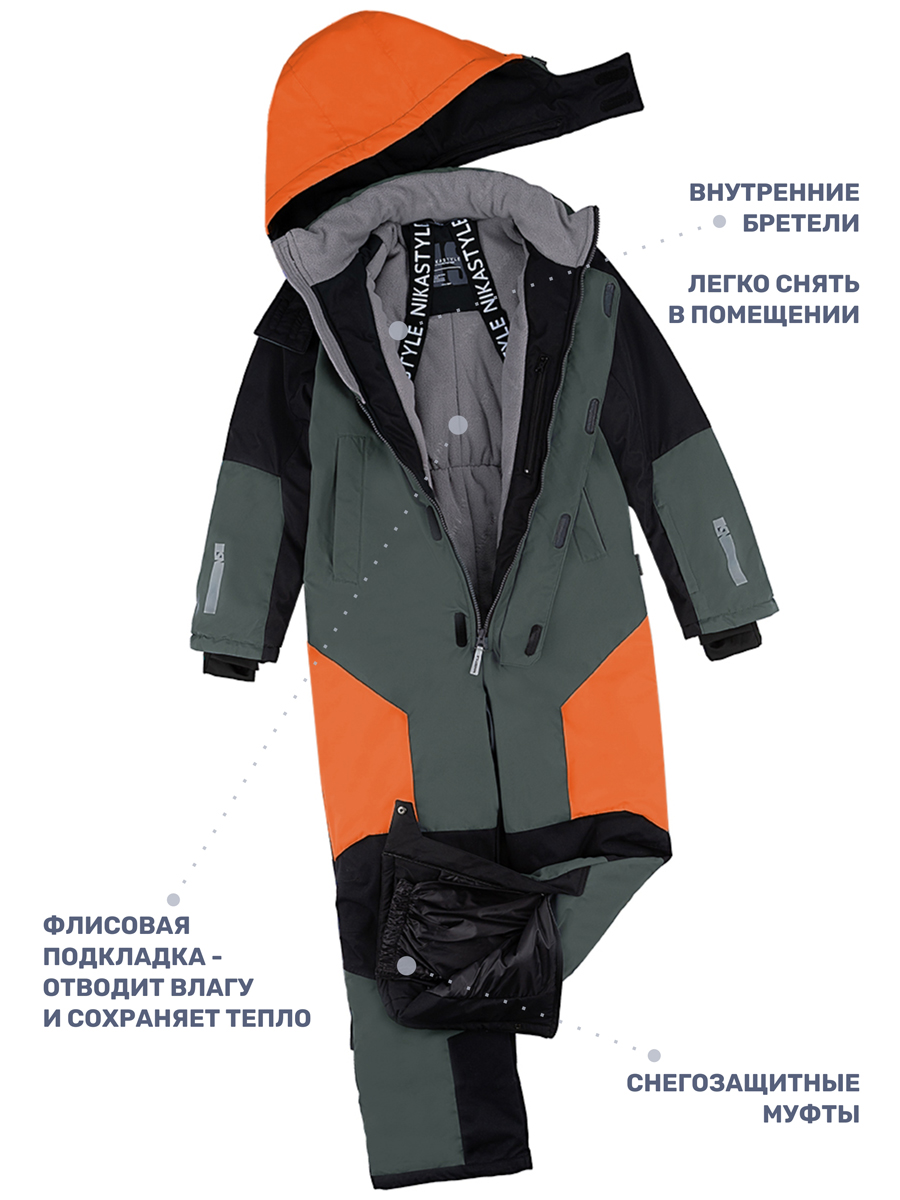Комбинезон NIKASTYLE 8з6724 мох/черный - фото 6