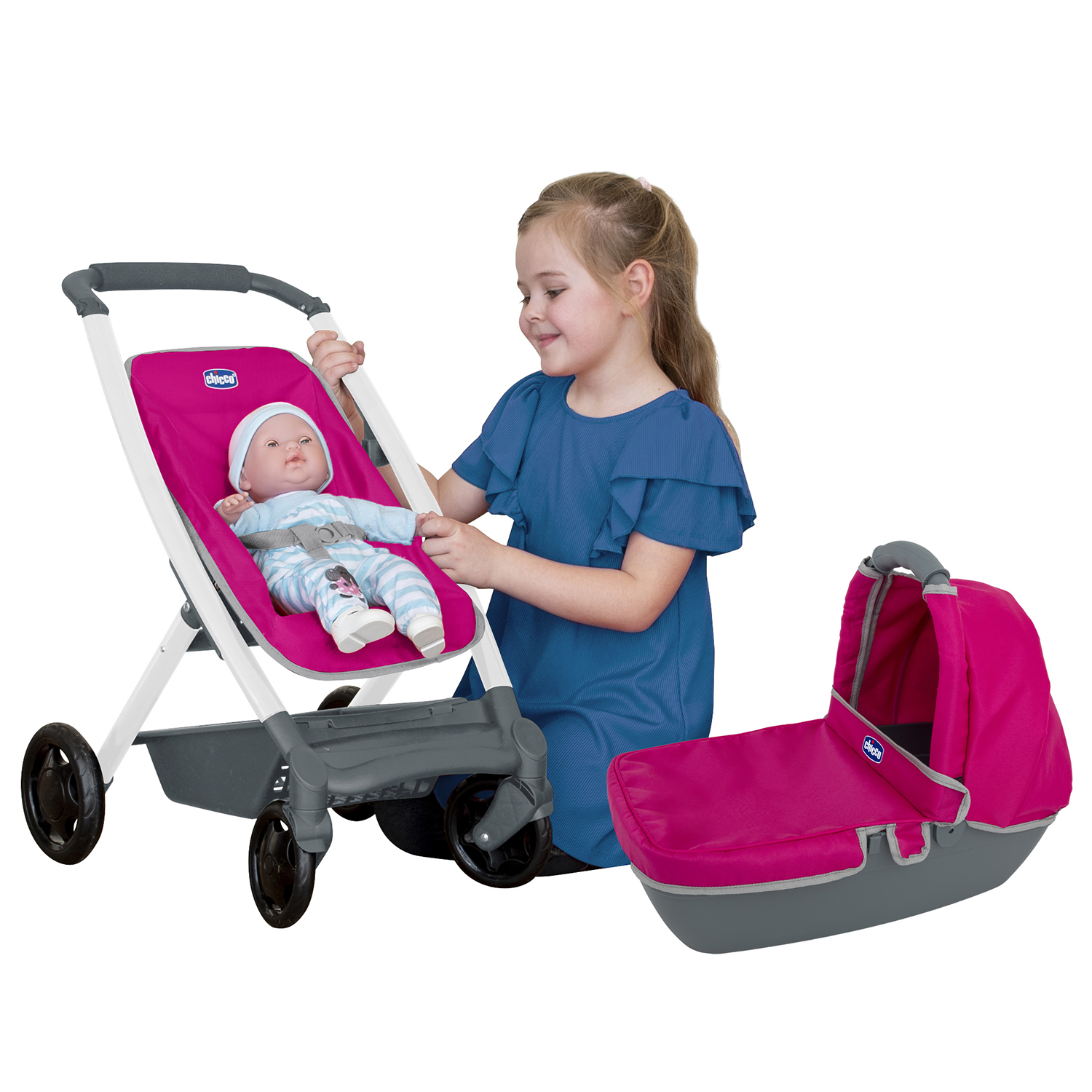 Коляска 3 в 1 для кукол Chicco 1423776.00 - фото 4