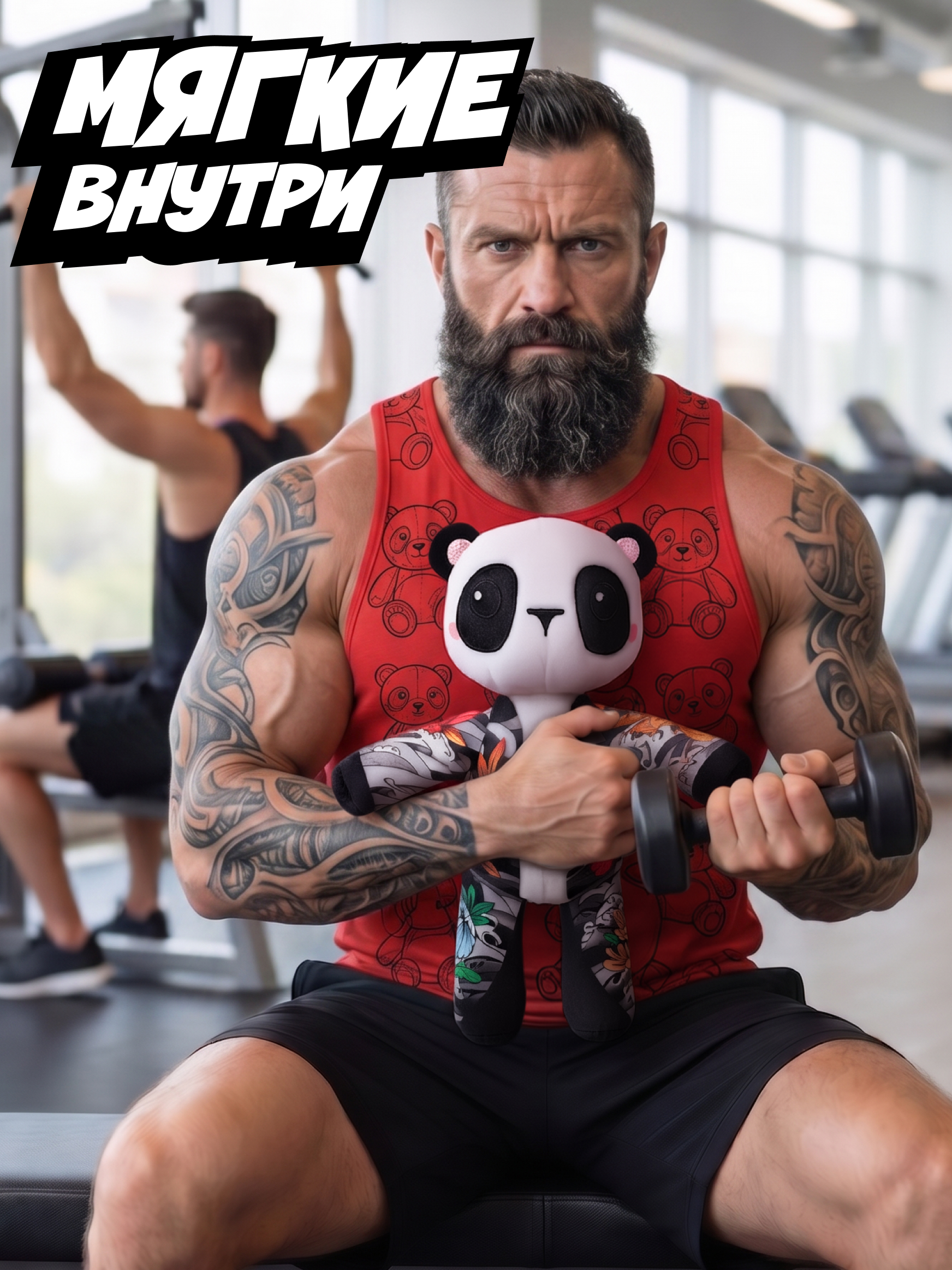Мягкая игрушка Tattoo Zoo Панда Кэндзи 38 см - фото 6