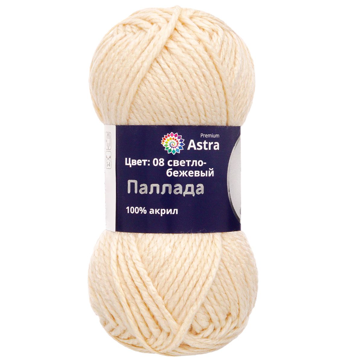Пряжа Astra Premium Паллада акриловая 100 г 100 м 08 светло-бежевый 3 мотка - фото 9