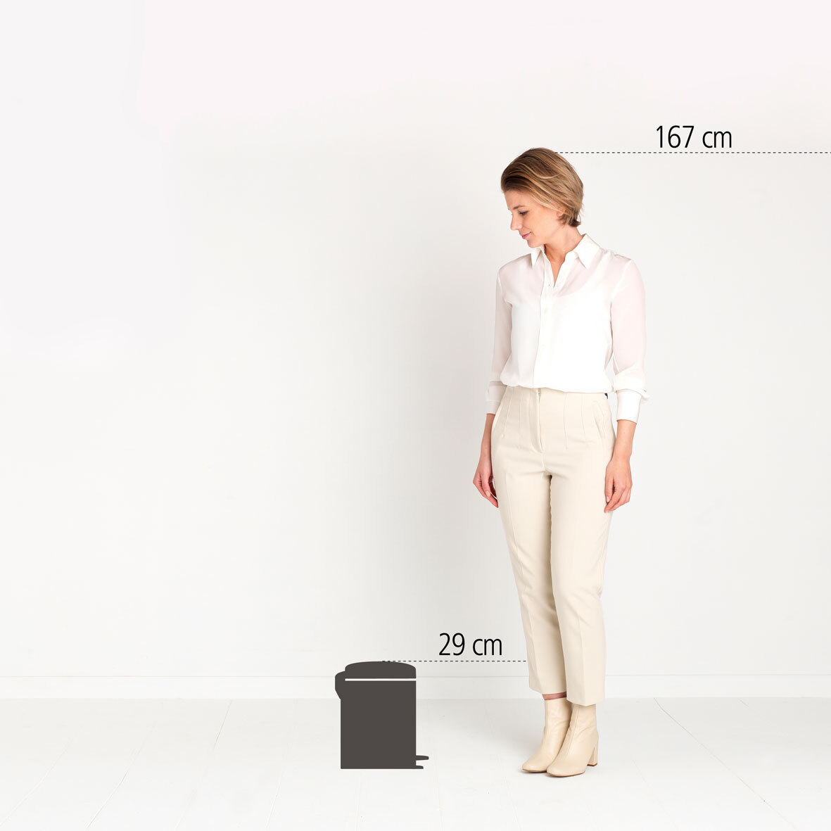 Бак мусорный Brabantia NewIcon с педалью черный 5л 112928 - фото 3