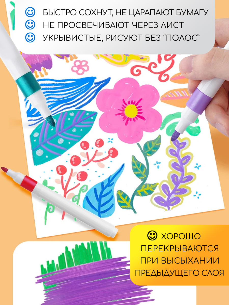 Маркеры Orange Peel акриловые 36 цв. - фото 5