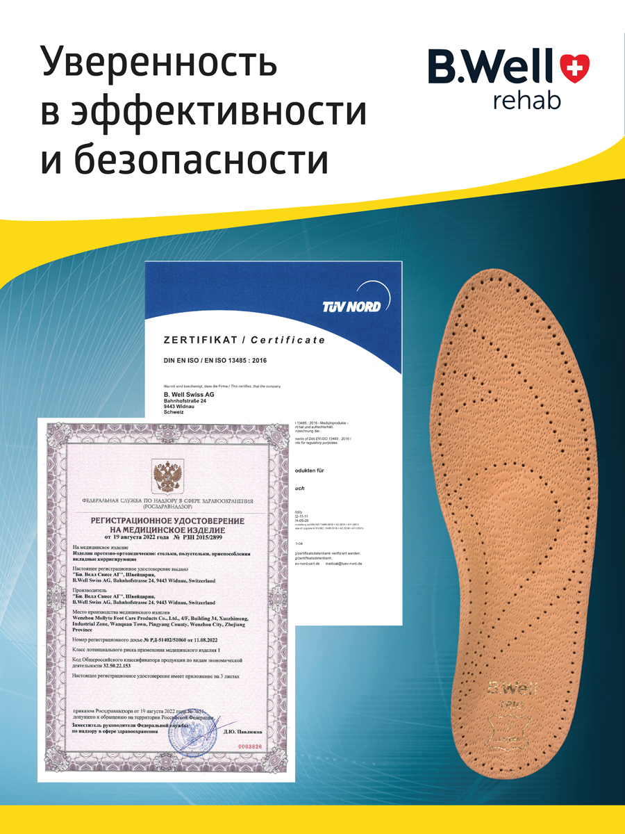 Стельки ортопедические B.Well FW-601 - фото 20