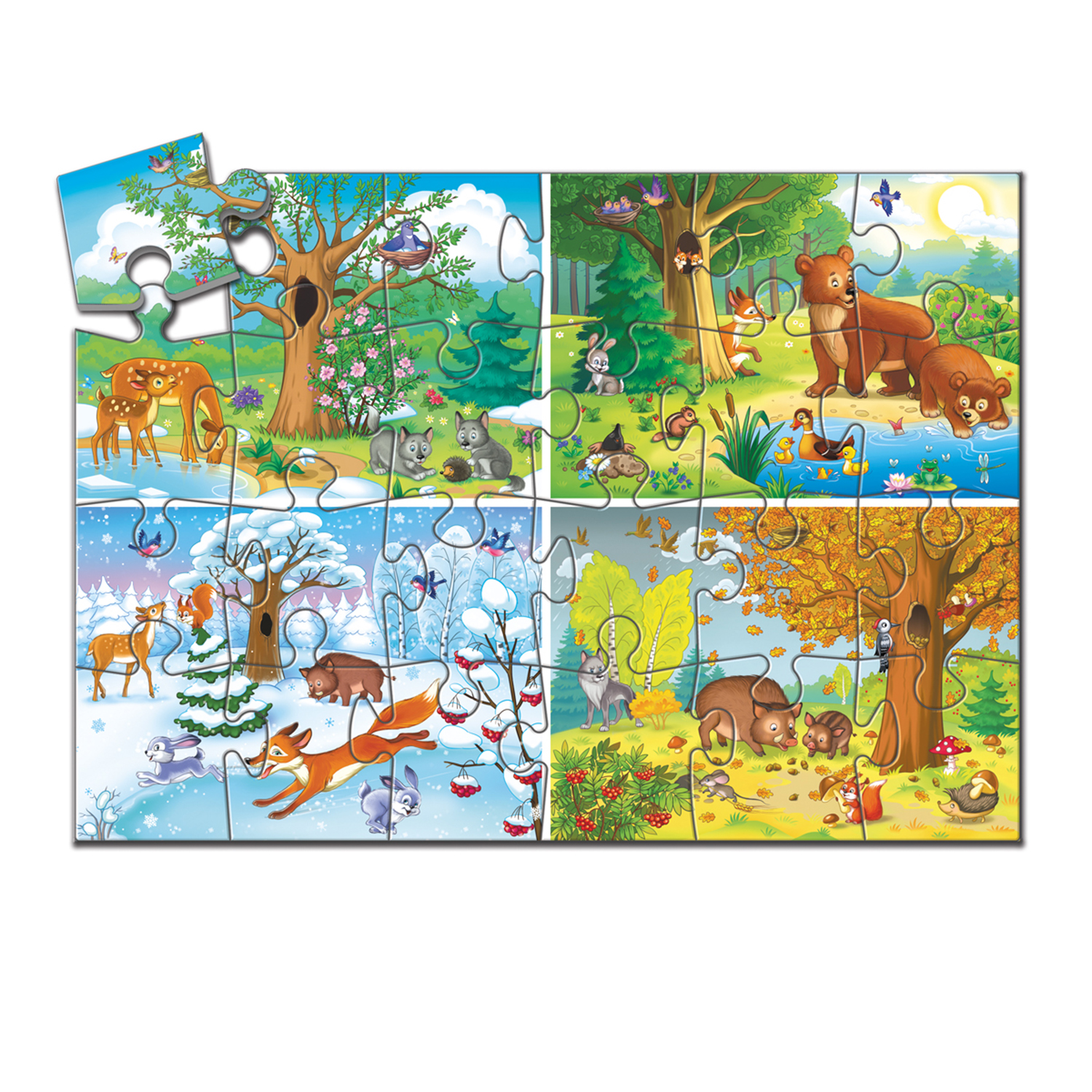 Настольная игра Русский стиль Пазлы Времена года - фото 2