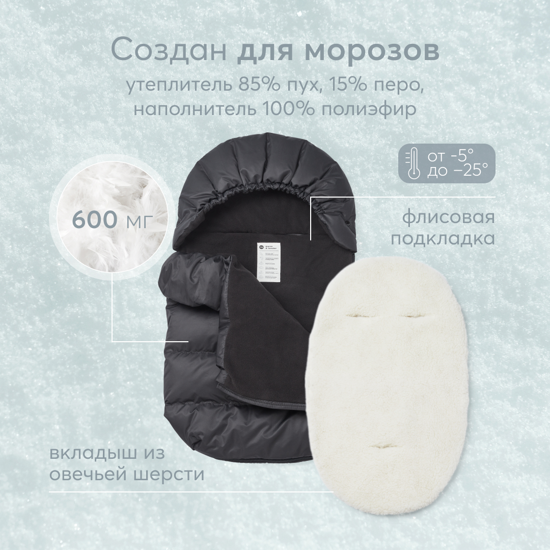 Конверт в коляску Happy Baby True black - фото 2