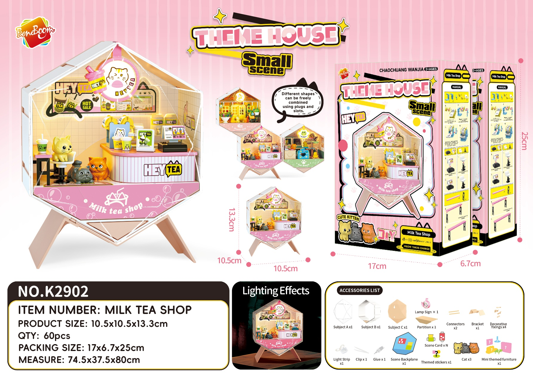 Конструктор KiddiePlay Домик с 3 котиками - фото 1