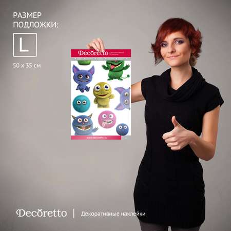 Интерьерный стикер Decoretto Пушистые чудики