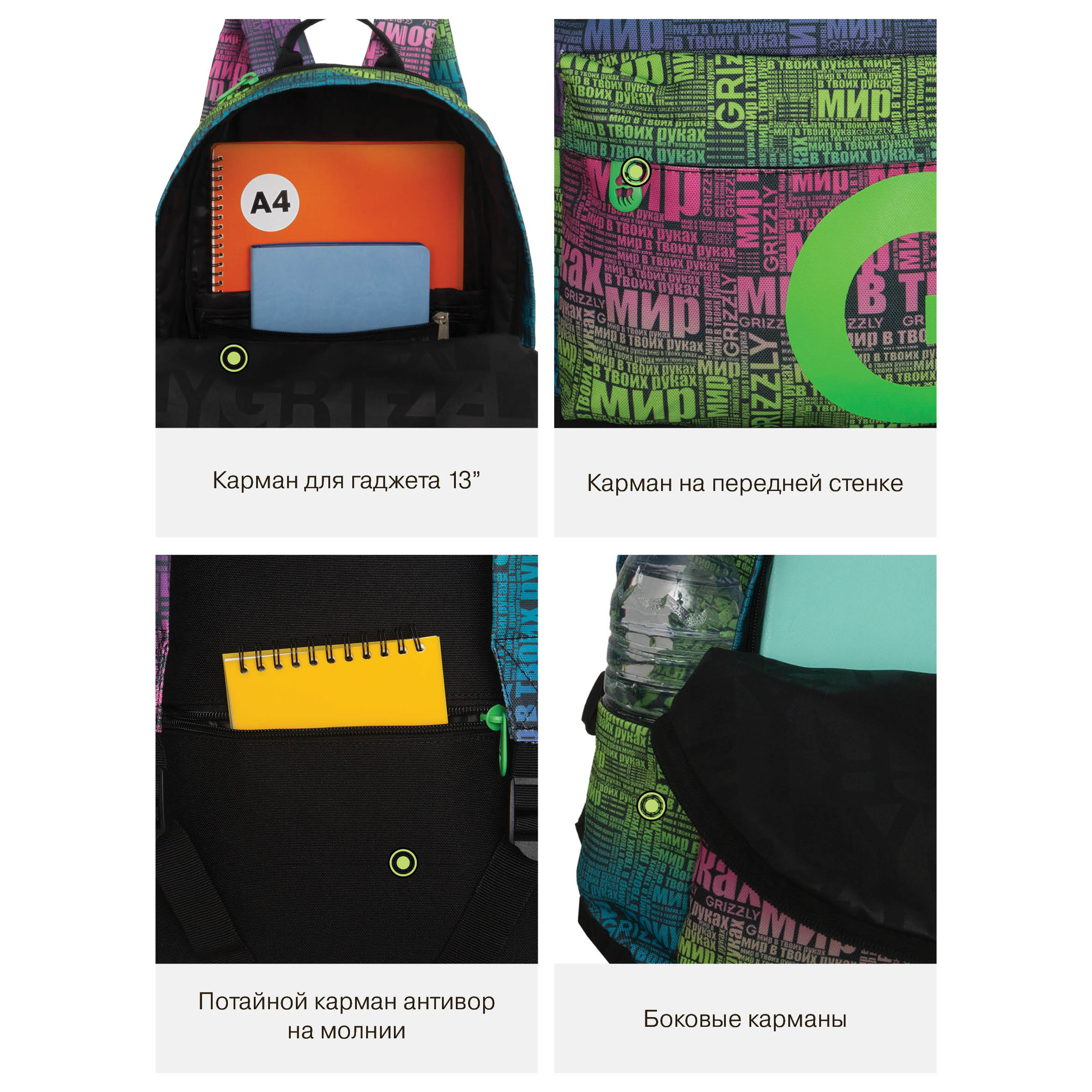 Рюкзак Grizzly для девочки - фото 11