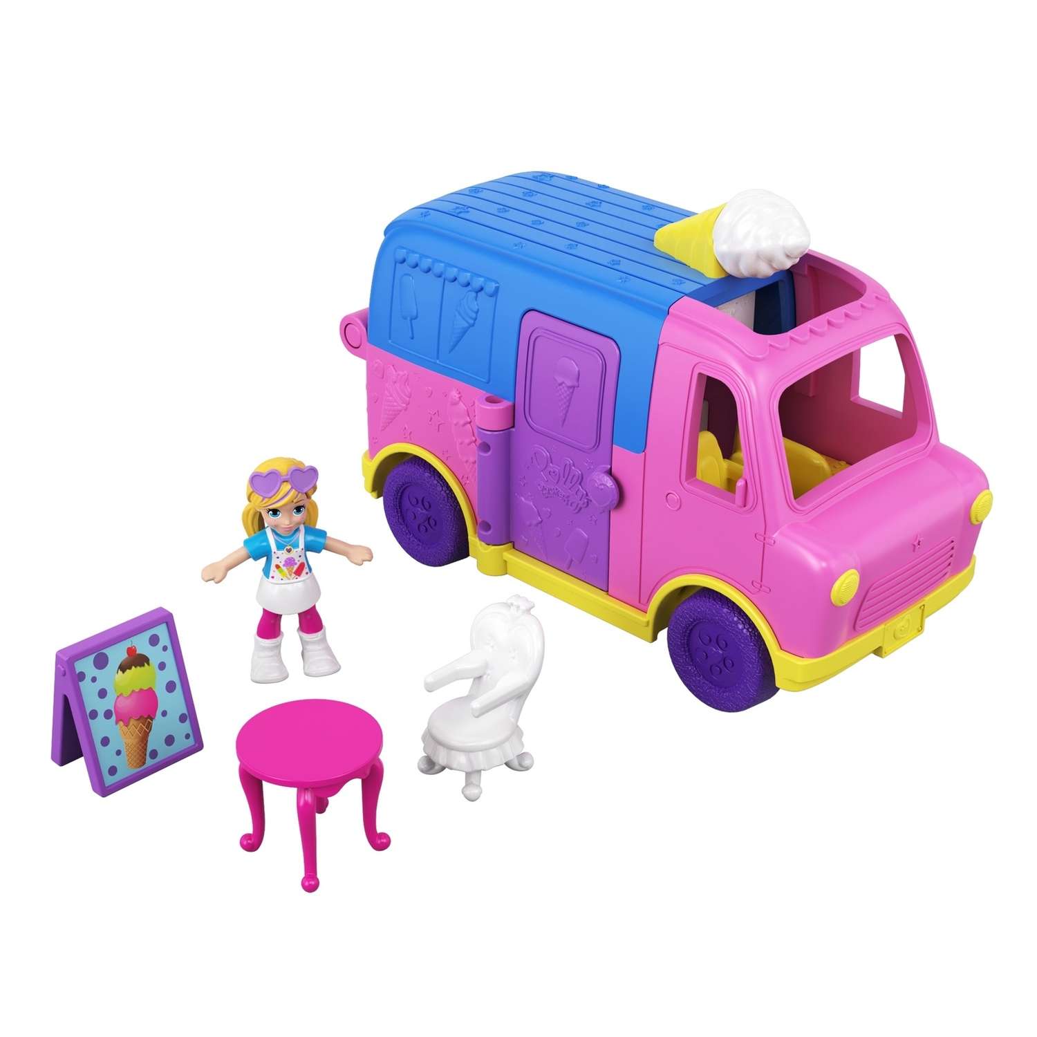 Грузовик POLLY POCKET мороженого GGC39 - фото 10