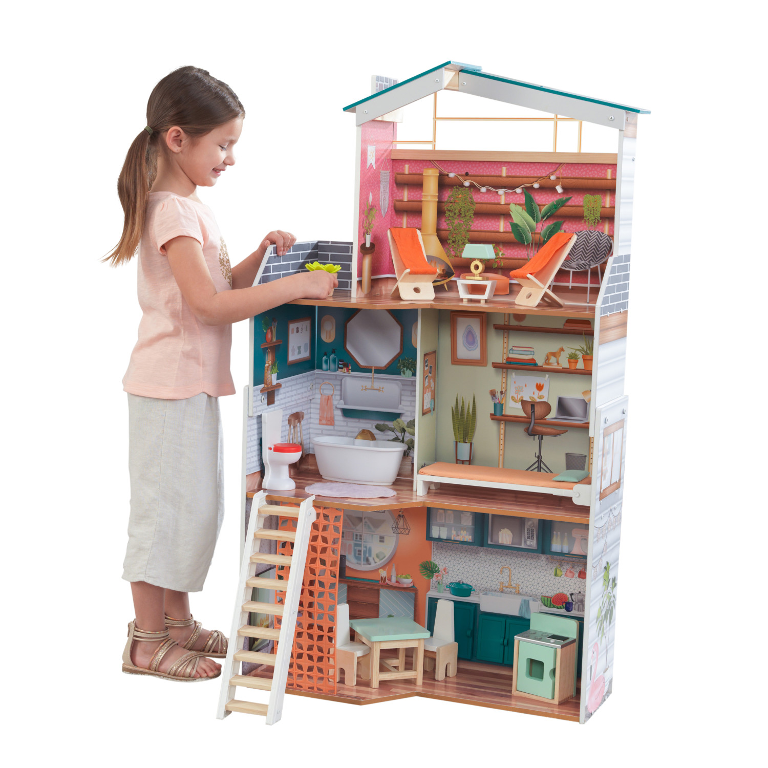 Домик для кукол KidKraft с мебелью 65985_KE - фото 1