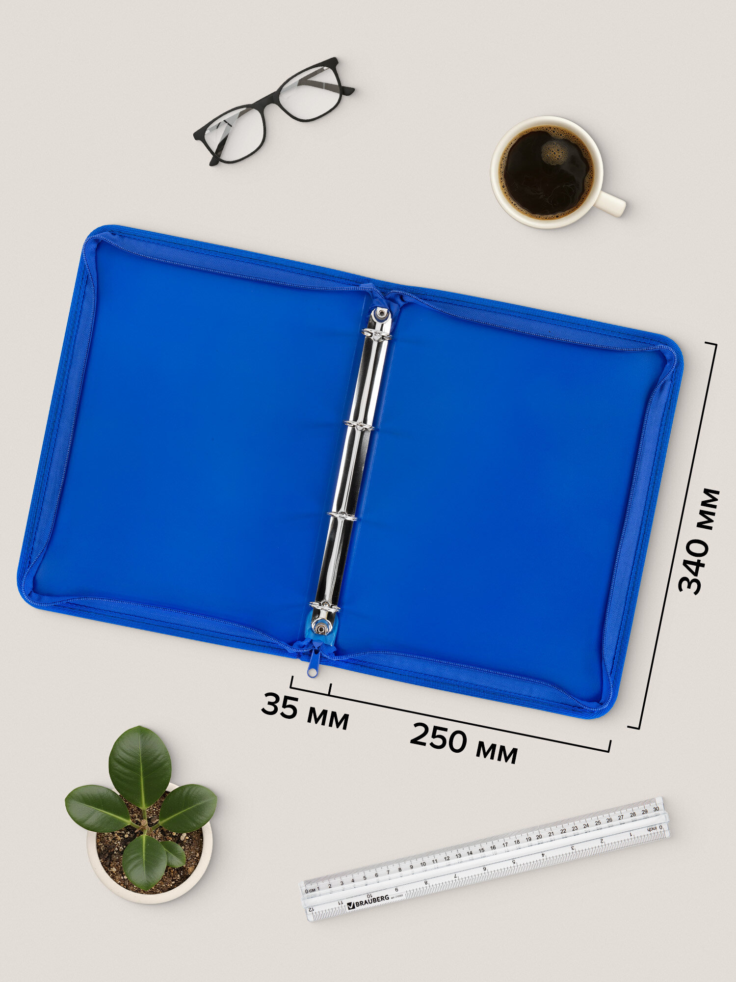 Папка на кольцах Brauberg А4 - фото 4