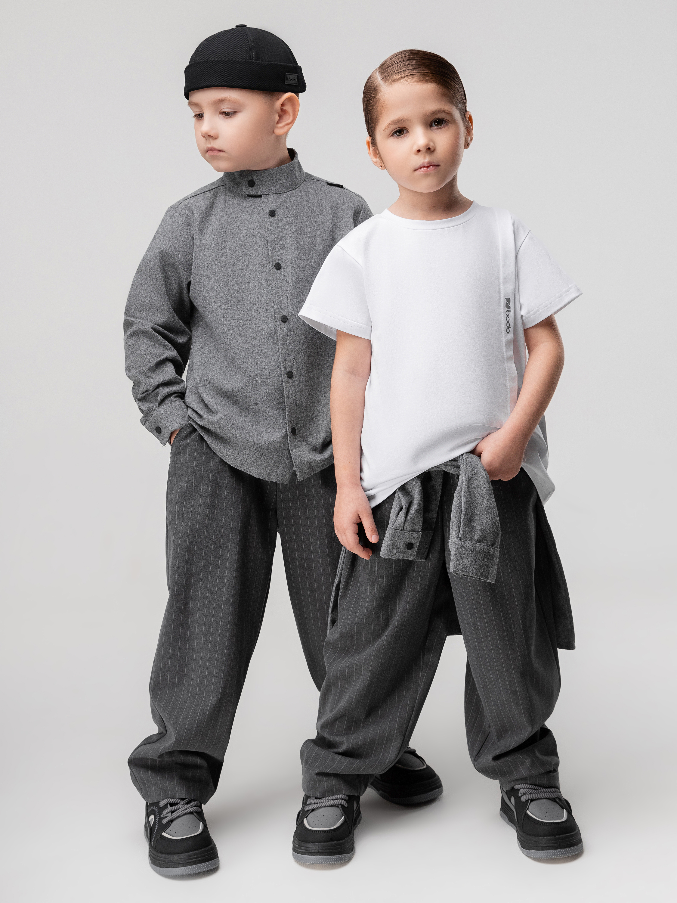 Брюки Bodo 6-638MU_серый (белый) - фото 2