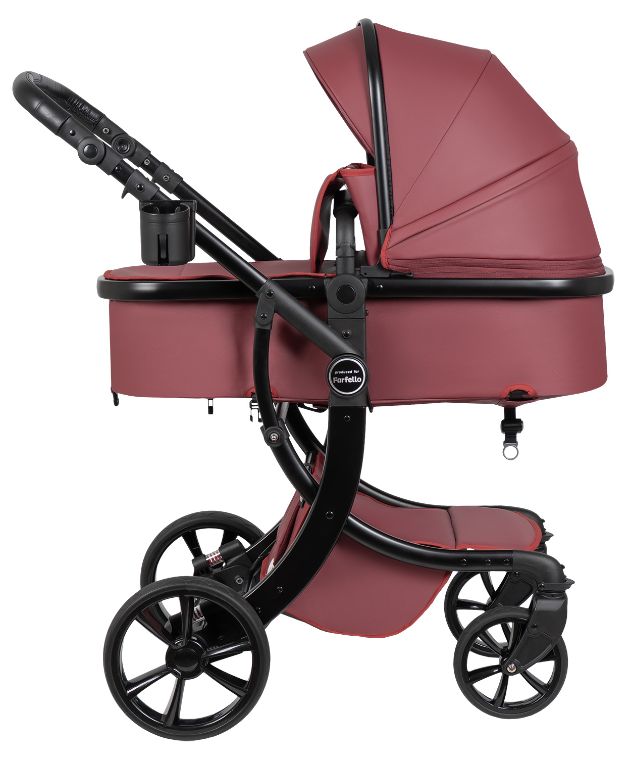 Коляска трансформер Aimile Adventurer бордовый - фото 27