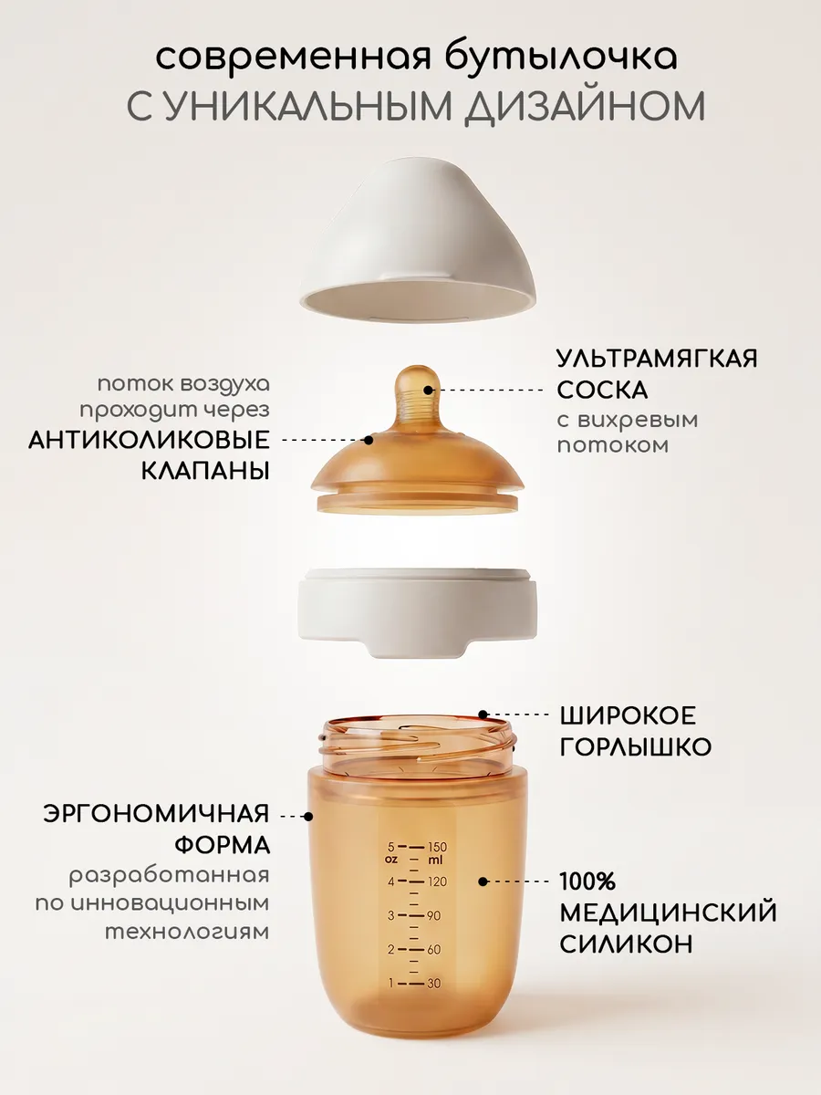 Бутылочка Miyoumi Anti-Colic 150 мл 2 шт. - фото 4