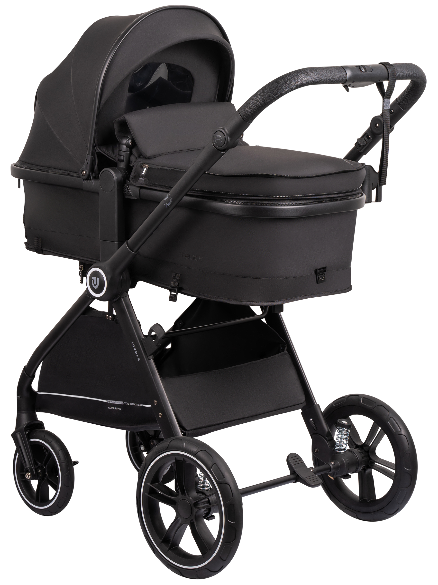 Коляска трансформер JOVOLA Truck, перекидная ручка черный - фото 2