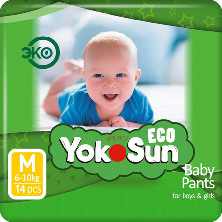 Трусики YokoSun Eco M (6-10 кг) 14 шт.