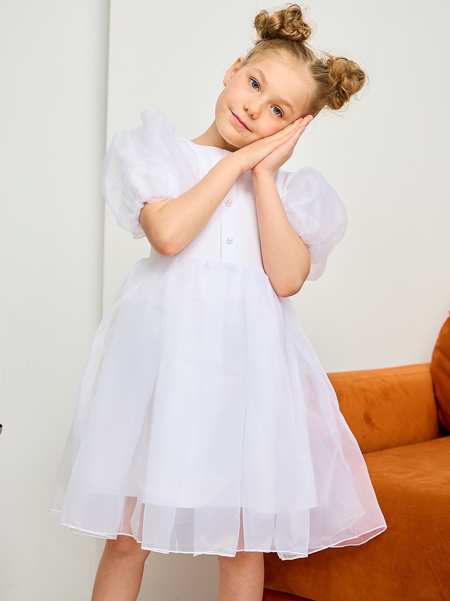 Платье Sofisha kids Plat.organza.white - фото 12