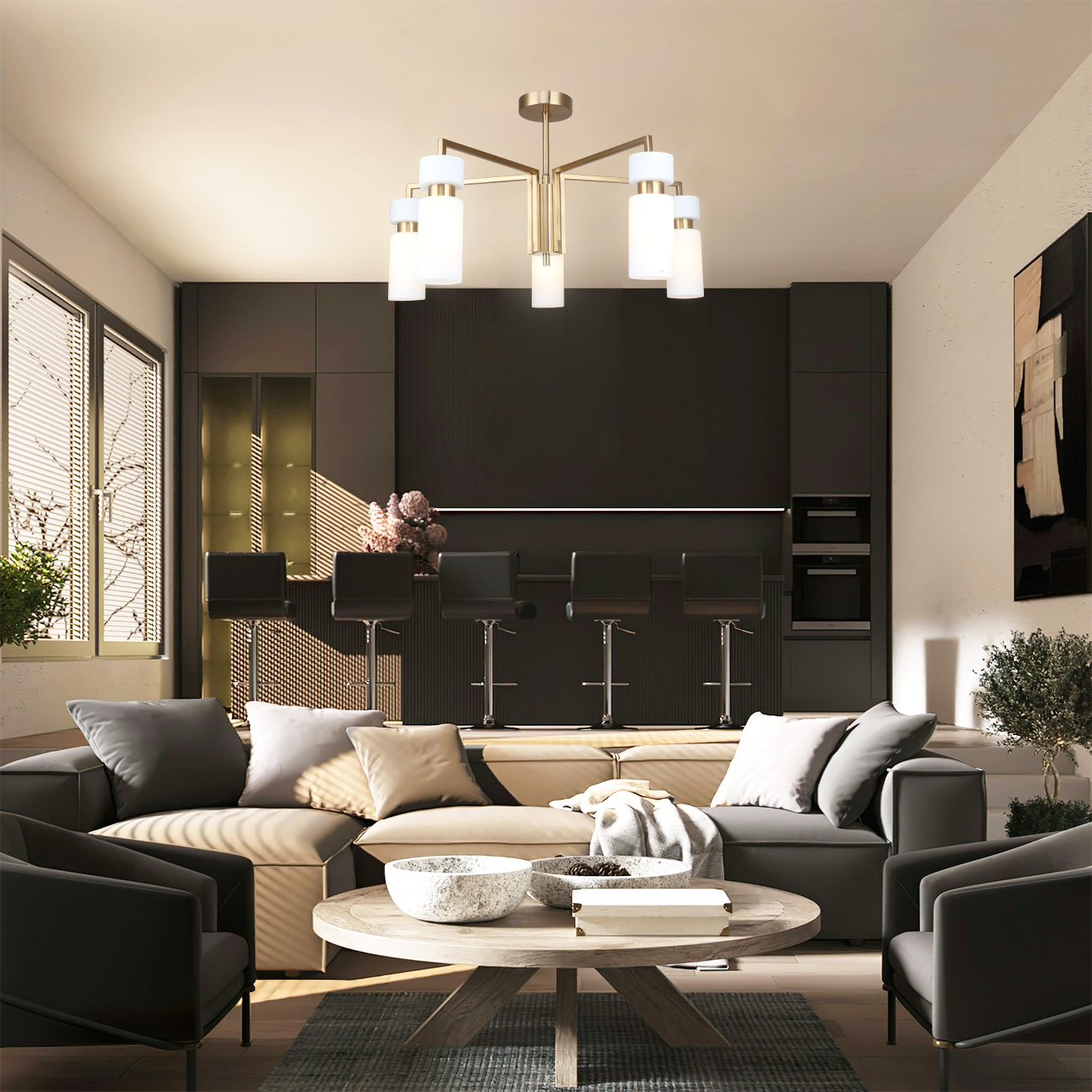 Люстра ESCADA Escada 1171/5P E14*40W Brass - фото 3