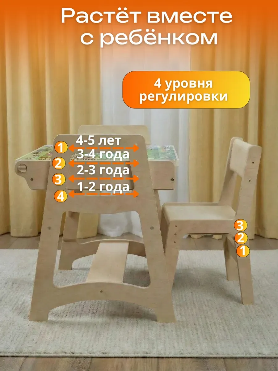 Комплект мебели Di toys Алфавит (стол, стул) - фото 3