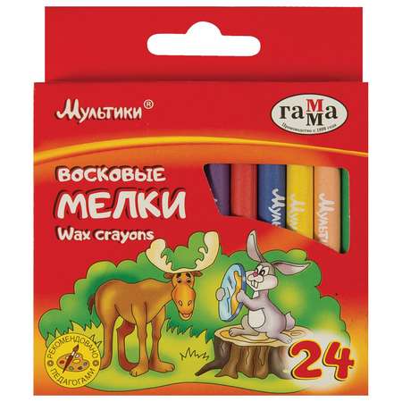 Восковые мелки ГАММА 24 шт.