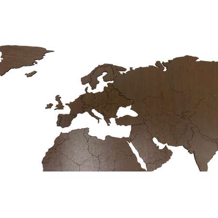 Карта мира настенная Afi Design деревянная 150х80 см Large венге