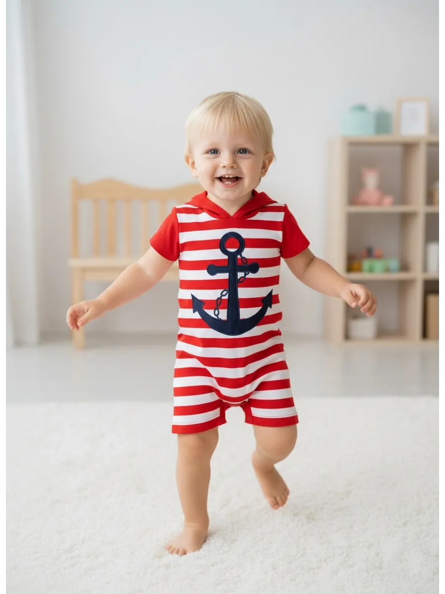 Песочник Linas baby 1117-9AR Красный- полоска - фото 4