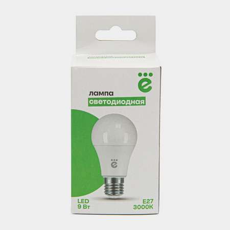 Лампочка Груша LED-A60-9W-E27-3K