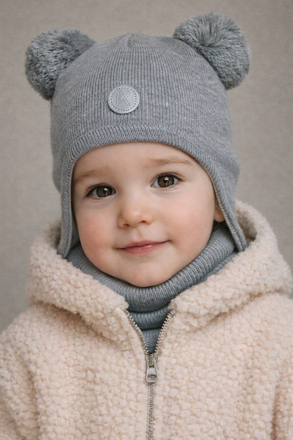 Шапка и снуд ПриКиндер U-Sp22529 Цвет: Стальной - фото 1