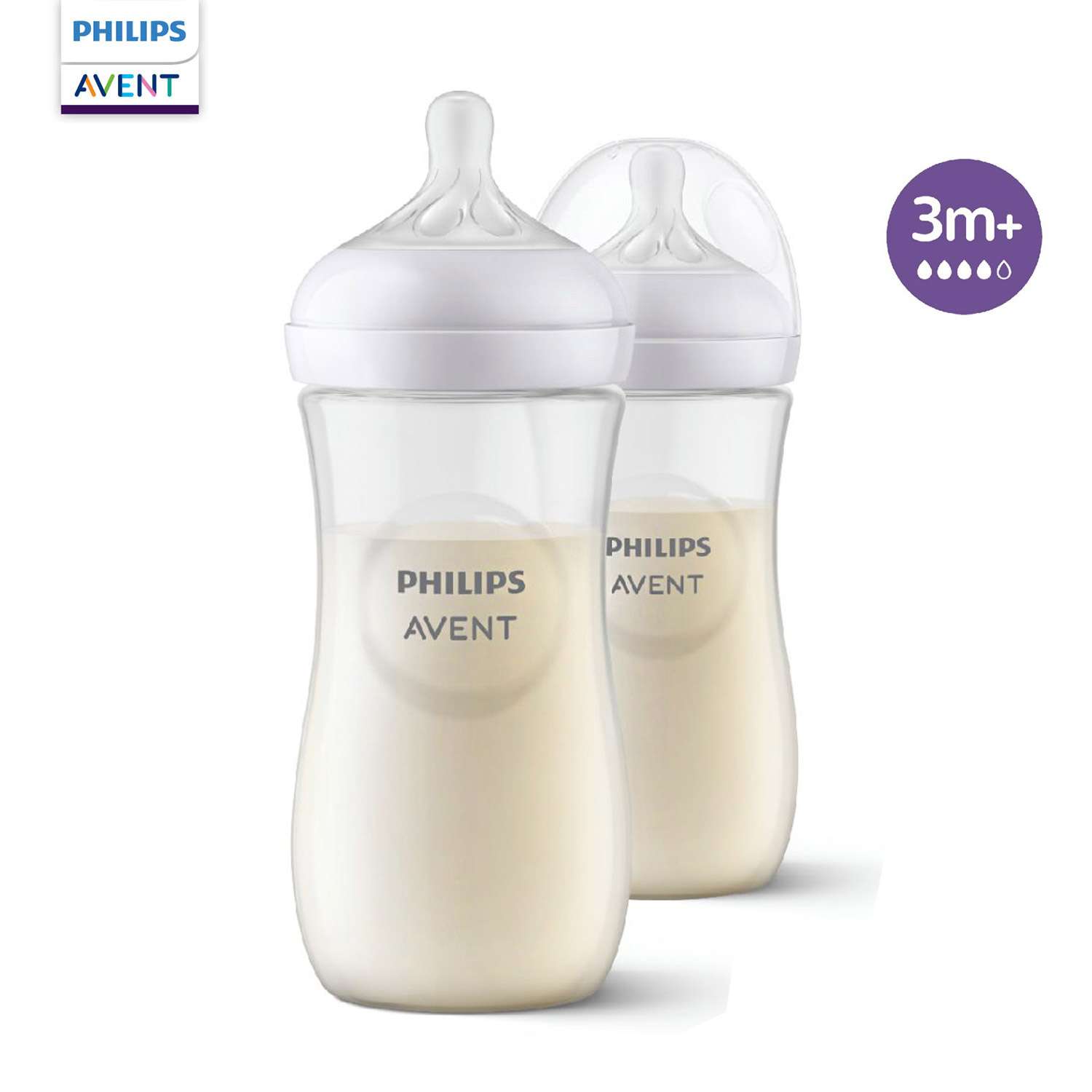 Бутылочка Philips Avent Natural 330 мл 2 шт. - фото 1