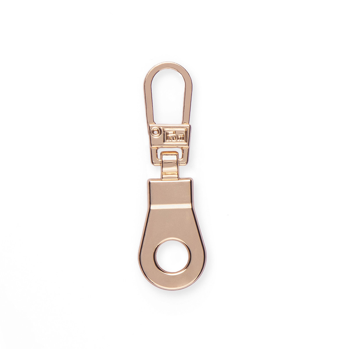 Пуллер Prym подвеска - брелок для молнии Люверс 40х10мм 1 шт светлое золото 482101 - фото 1