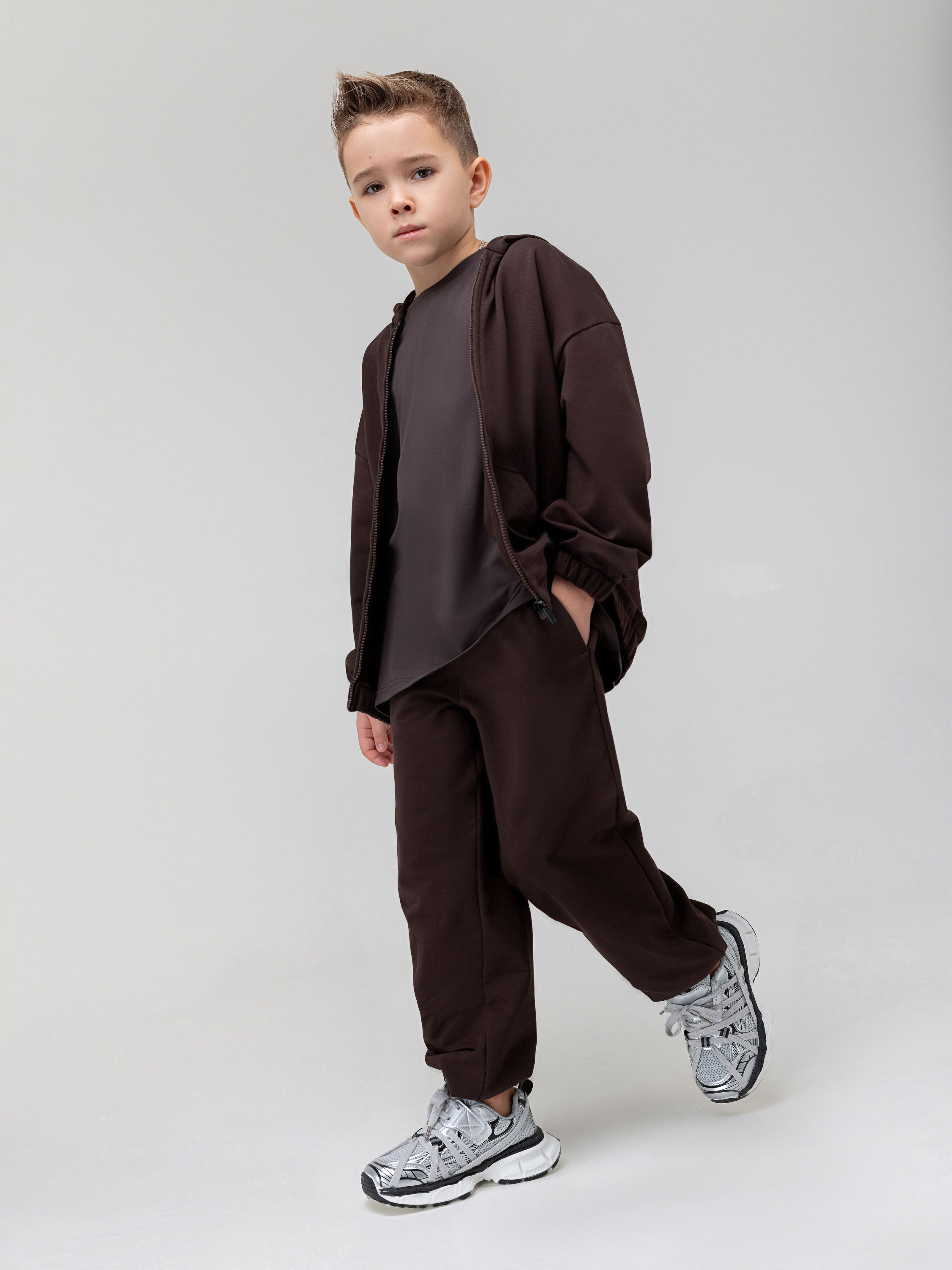 Костюм спортивный Bodo 11-671MU_кофейный - фото 1