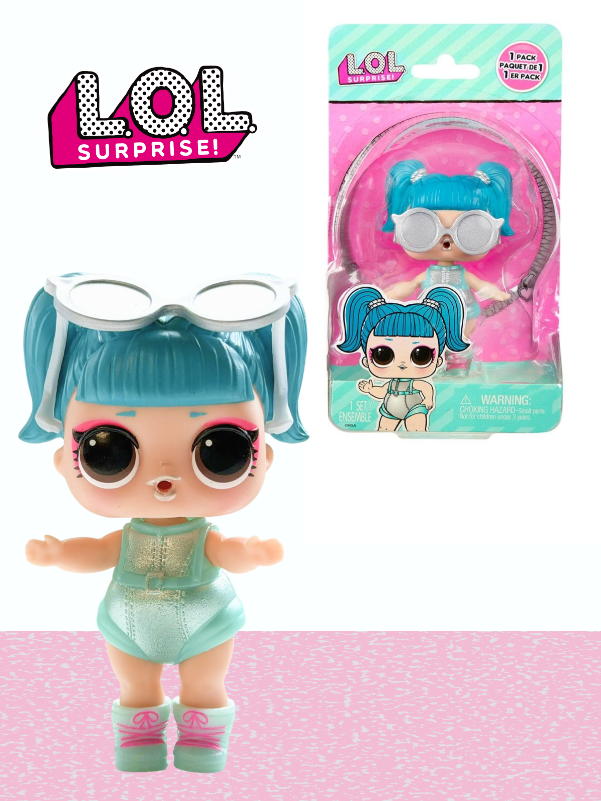 Кукла мини L.O.L. Surprise! OPP Tots Глэмстронавт 987369 синие волосы - фото 1