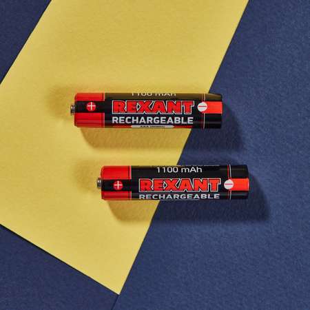 Аккумуляторы REXANT мизинчиковые 1100 мАч тип AAА 2 шт