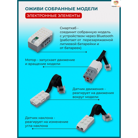 Конструктор TrendToys 280 деталей электронный 280 дет.