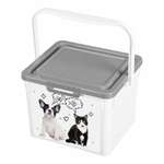 Контейнер для корма LUCKY PET с декором 5.3л cерый